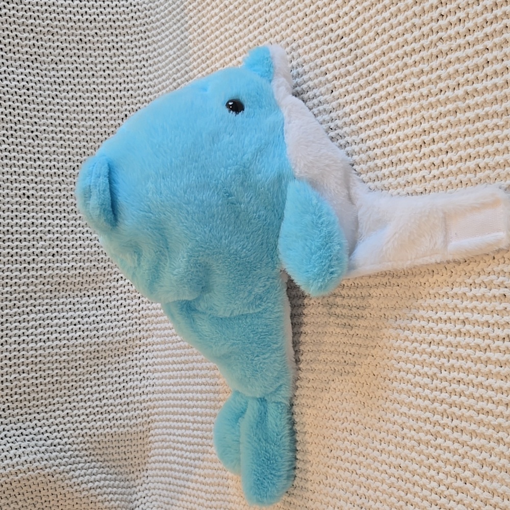 Blue Dolphin Plush Hat, Super Soft Warm With Ear Flaps, Party Halloween Custom - Picture 2 of 6